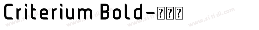 Criterium Bold字体转换